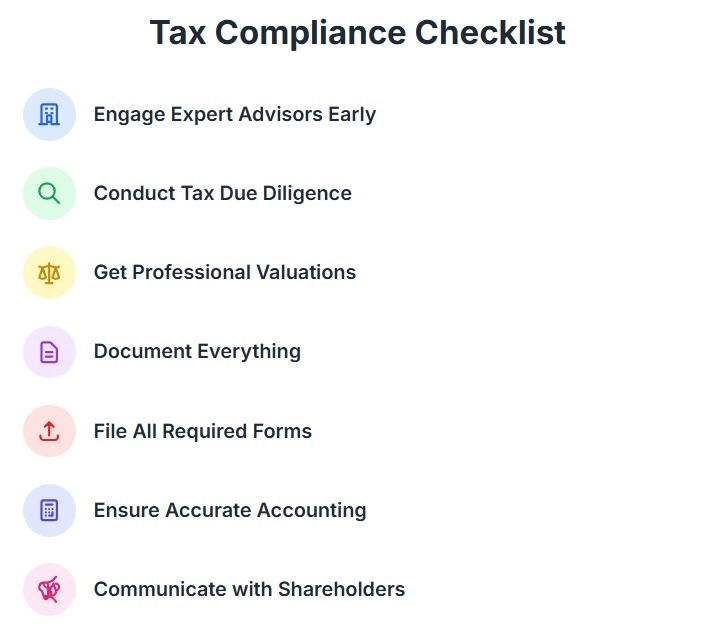 Corporate restructuring tax compliance checklist